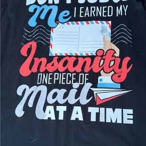 USPS Postal Worker Graphic Tee Black Mail T-Shirt Rural Carrier Clerk Unisex
